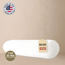 6x28 Bolster Pillow Insert - Hypoallergenic Faux Down Fill - Indoor/Outdoor - Made in USA