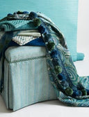 Elegant Dynamic Duo Sand Embroidered Sheer Drapery Fabric by Donghia