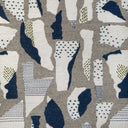 Abstract Marine River Stone Embroidered Decorative Drapery Fabric by Donghia