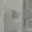 Dynamic Duo Silver Abstract Embroidered Sheer Fabric for Elegant Drapery