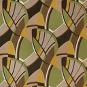 Art Deco Graphic Leaf Tapestry Weave Fabric - Indoor/Outdoor Performance Aloe