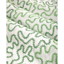 Exquisite Bramble Leaf Embroidered Fabric - Decorative Vermicelli Pattern Polyester Cotton Blend