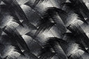 Jet Charcoal Abstract Embroidered Upholstery Fabric - High Durability Blend