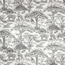 Kisumu Noir Luxury Durable Cotton Linen Blend Animal Print Upholstery Fabric