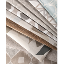 Fera Sparrow Abstract Linen Print Fabric for Upholstery & Drapery