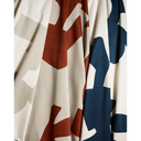 Aegean Abstract Pattern Wool Cotton Sateen Upholstery Fabric by Donghia