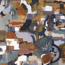 R-Fauxreal Greystone Abstract Floral Polyester Upholstery Fabric, Durable 54-inch Wide