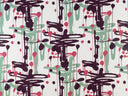 Pensacola Verde/Rosa Abstract Print Upholstery Fabric by Gaston Y Daniela