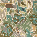 Chrystie Print Moss/Fog Abstract Pattern Fabric for Upholstery and Decor