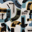 Bleecker Print Lake/Fern Modern Italian Linen Blend Designer Fabric