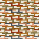Elegant R-Keaton Salmon Multi Chenille Geometric Upholstery Fabric by the Yard
