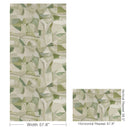 Sophisticated Painterly Leaf Mural Linen Fabric - Abstract Cosmopolitan Art Pattern