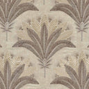 Elegant Birch Palm Frond Embroidered Fabric: Durable Cotton-Blend Home Decor Upholstery