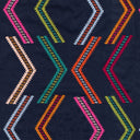 K-Zizzle Indigo Diamond Ikat Upholstery Fabric with Durable Viscose Blend