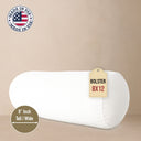 6x32 Bolster Pillow Insert - Hypoallergenic Faux Down Fill - Indoor/Outdoor - Made in USA